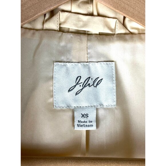 J Jill Jacket Yellow Coconut Cream Water Repellent Coat Women's Size X-Small - Picture 10 of 11